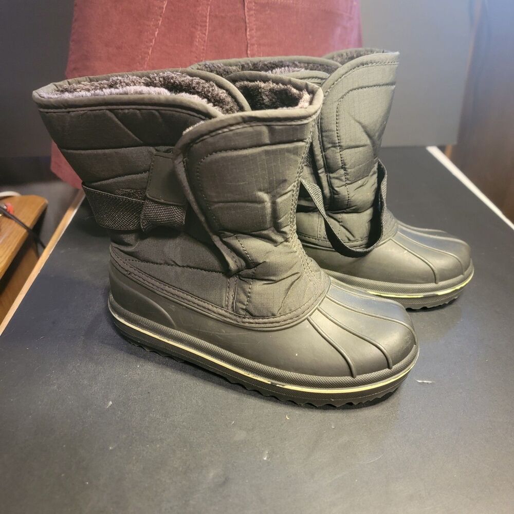 Childrens Place Kids Snowboots Sz 3 Black